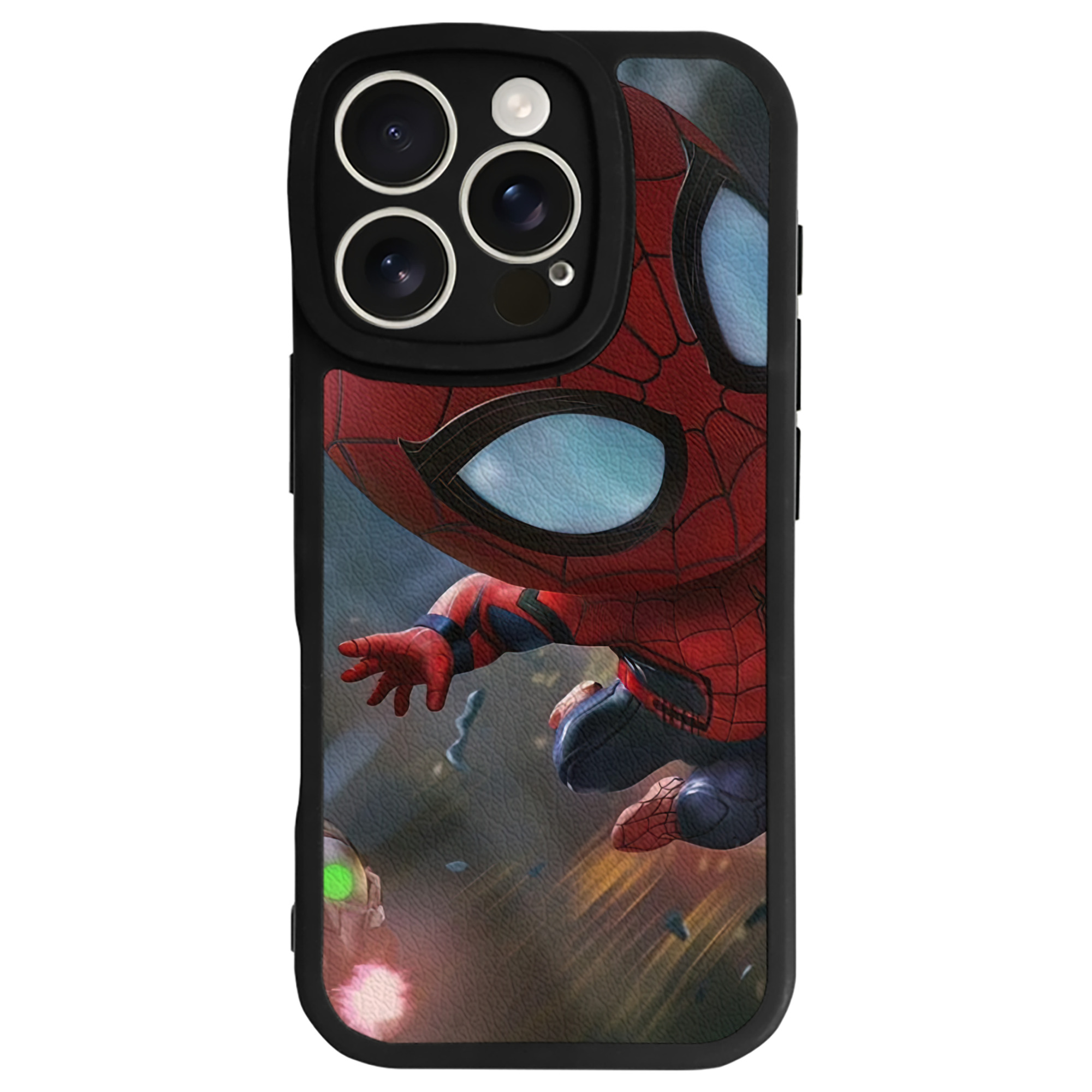 Spider Man スパイダーマン 【iPhone 16シリーズ対応】シリコンスマホケース（レザー調） 材質：シリコン